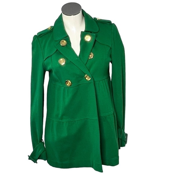 INC International Concept Gold Button Green Peacoat Blazer Women's Size S - Picture 5 of 16